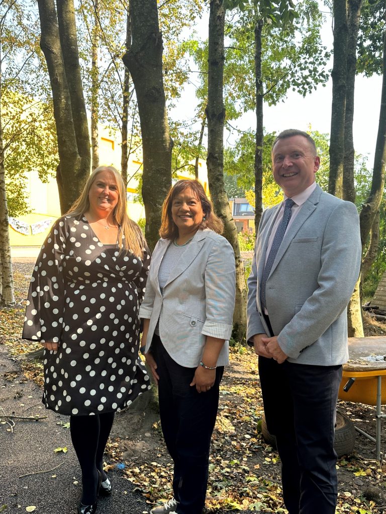 From L-R: Sean Davies, Headteacher, Valerie Vaz MP and Natasha Molineux, Deputy Headteacher